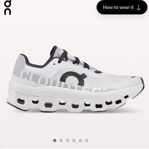 On Cloudmonster running shoes women’s 7 white